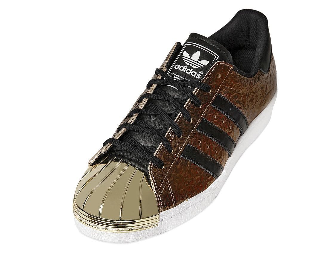 adidas Originals Superstar 80s Metal Gold — UK 3.5 | EU 36 | US 4 — Side View