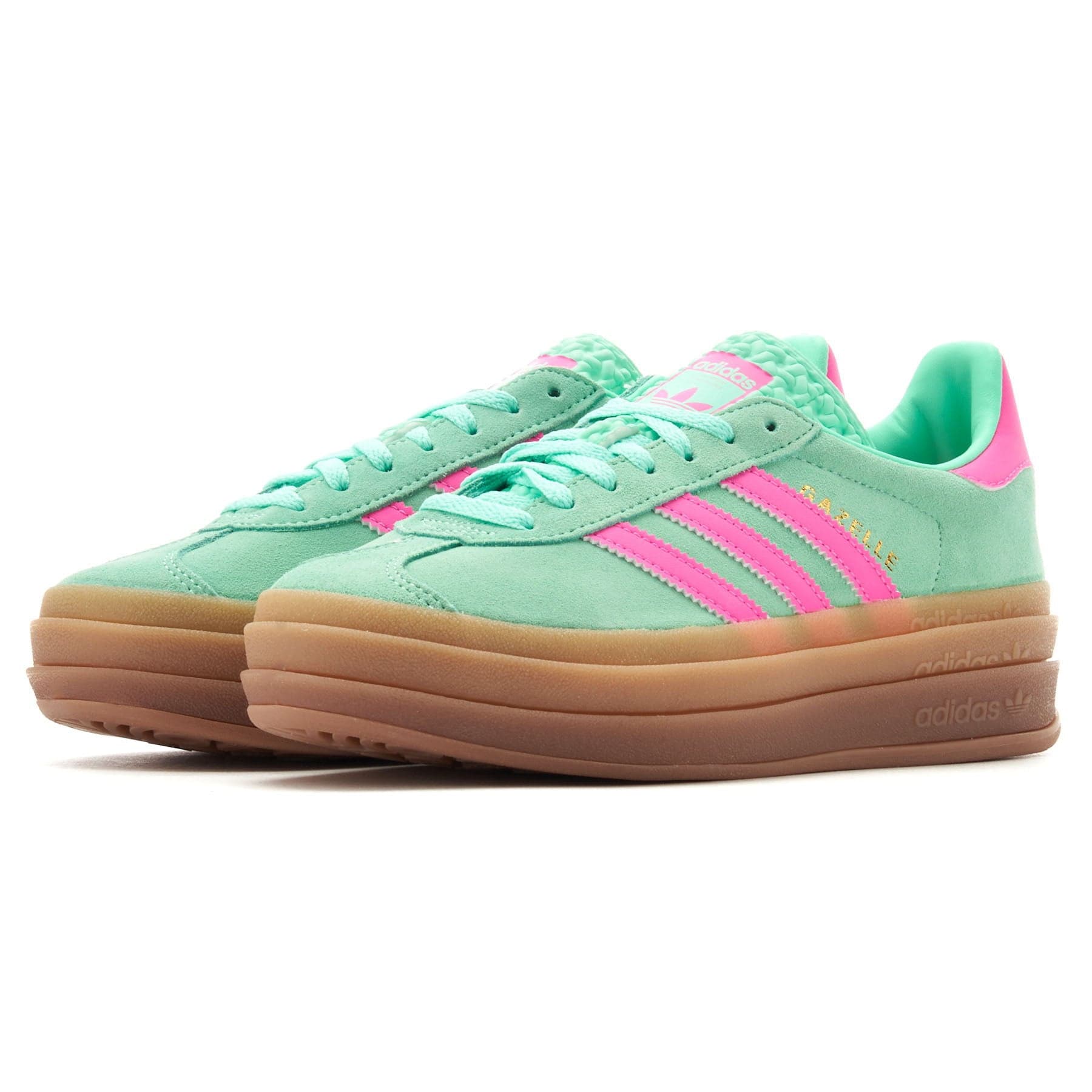 Adidas Gazelle Bold Wmns 'Pulse Mint Screaming Pink' — UK 3.5 | EU 36 | US 4 — Side View