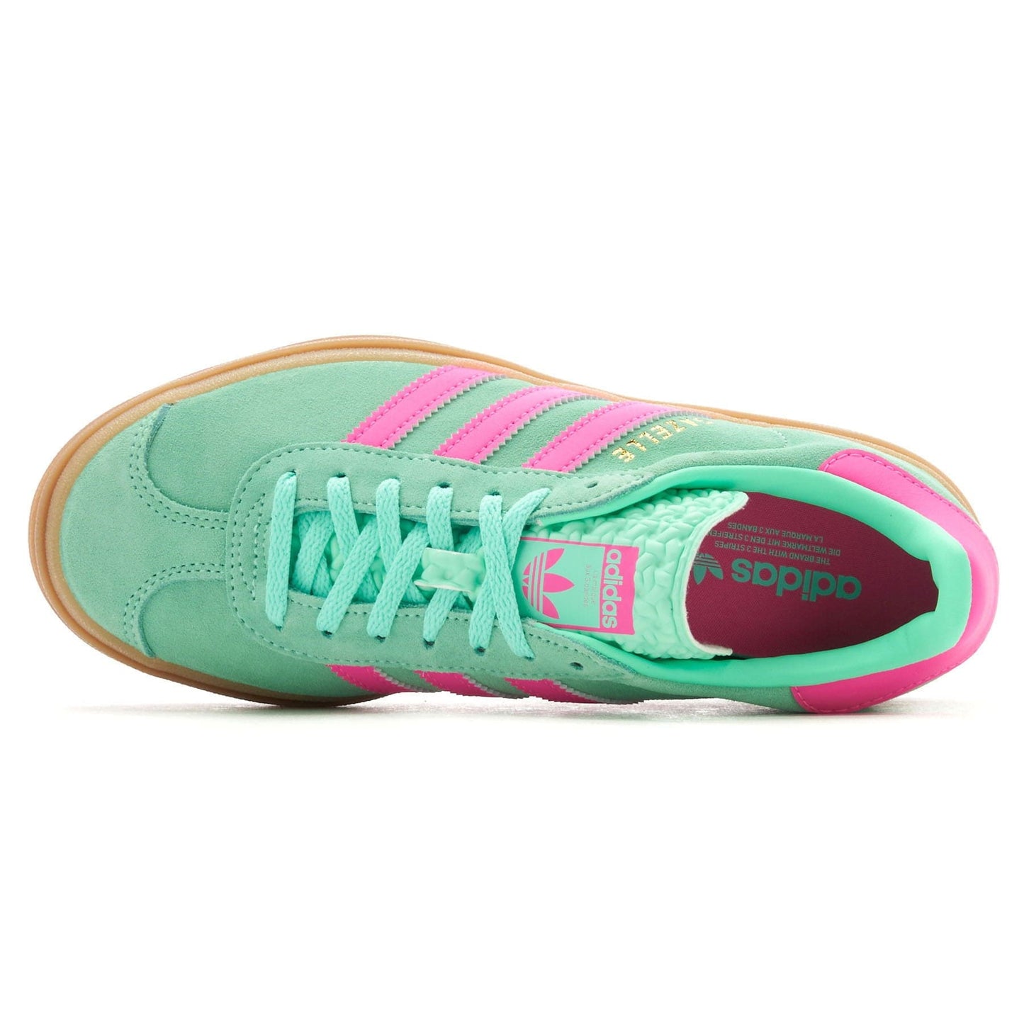 Adidas Gazelle Bold Wmns 'Pulse Mint Screaming Pink' — UK 3.5 | EU 36 | US 4 — Top View