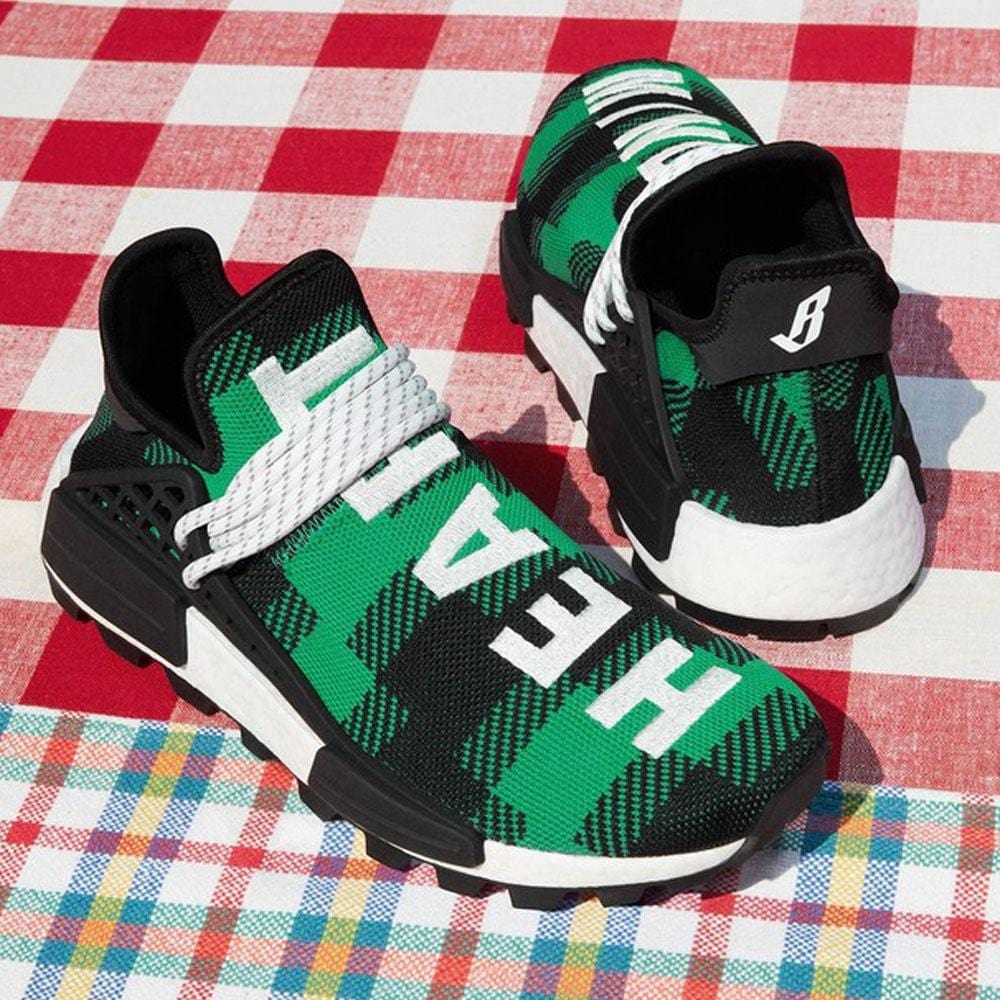 Pharrell x Billionaire Boys Club x NMD Human Race Trail 'Green Plaid' — 3 UK | 35.5 EU — Alternate View 8