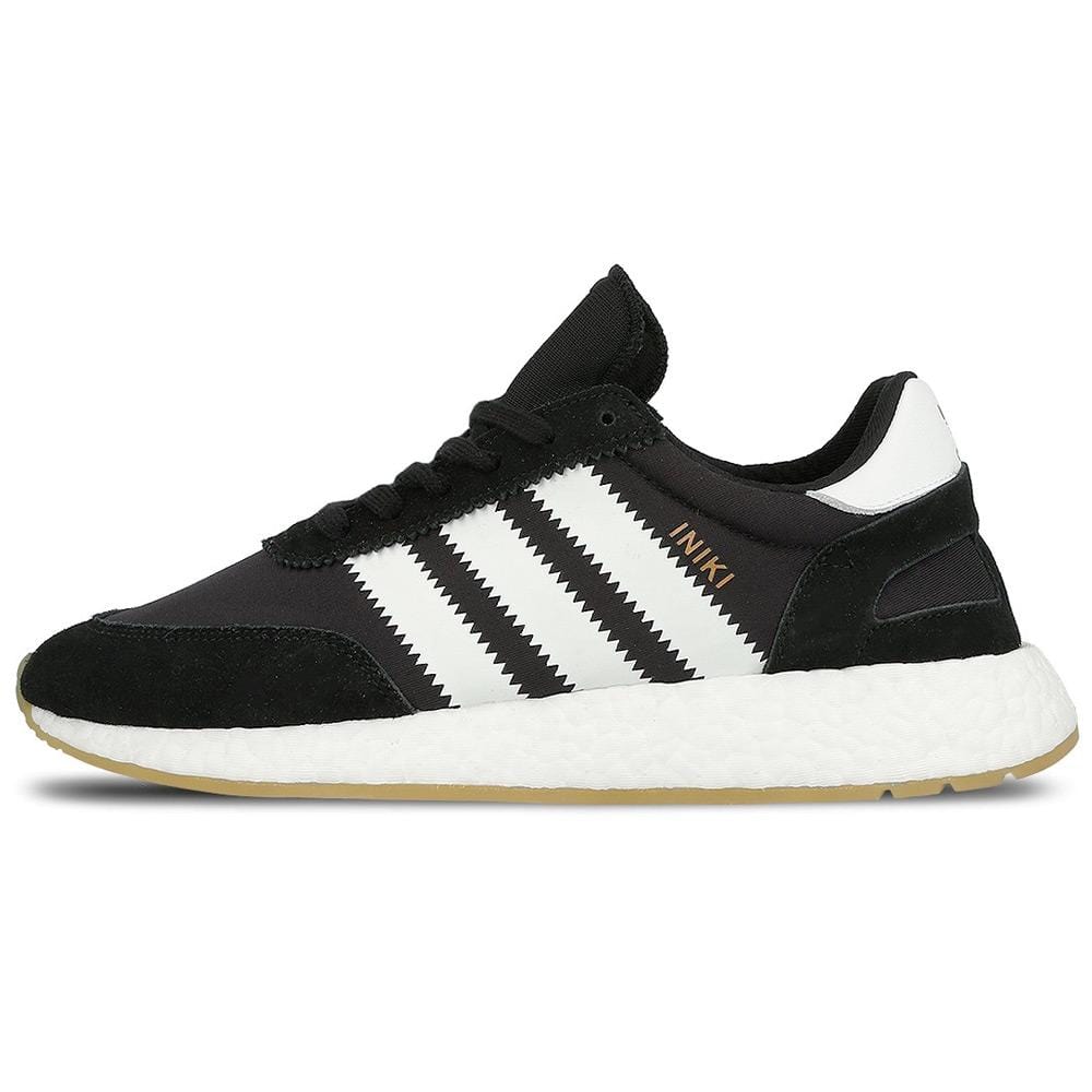 adidas Iniki Runner Core Black-Gum — UK 3.5 | EU 36 | US 4 — Front View