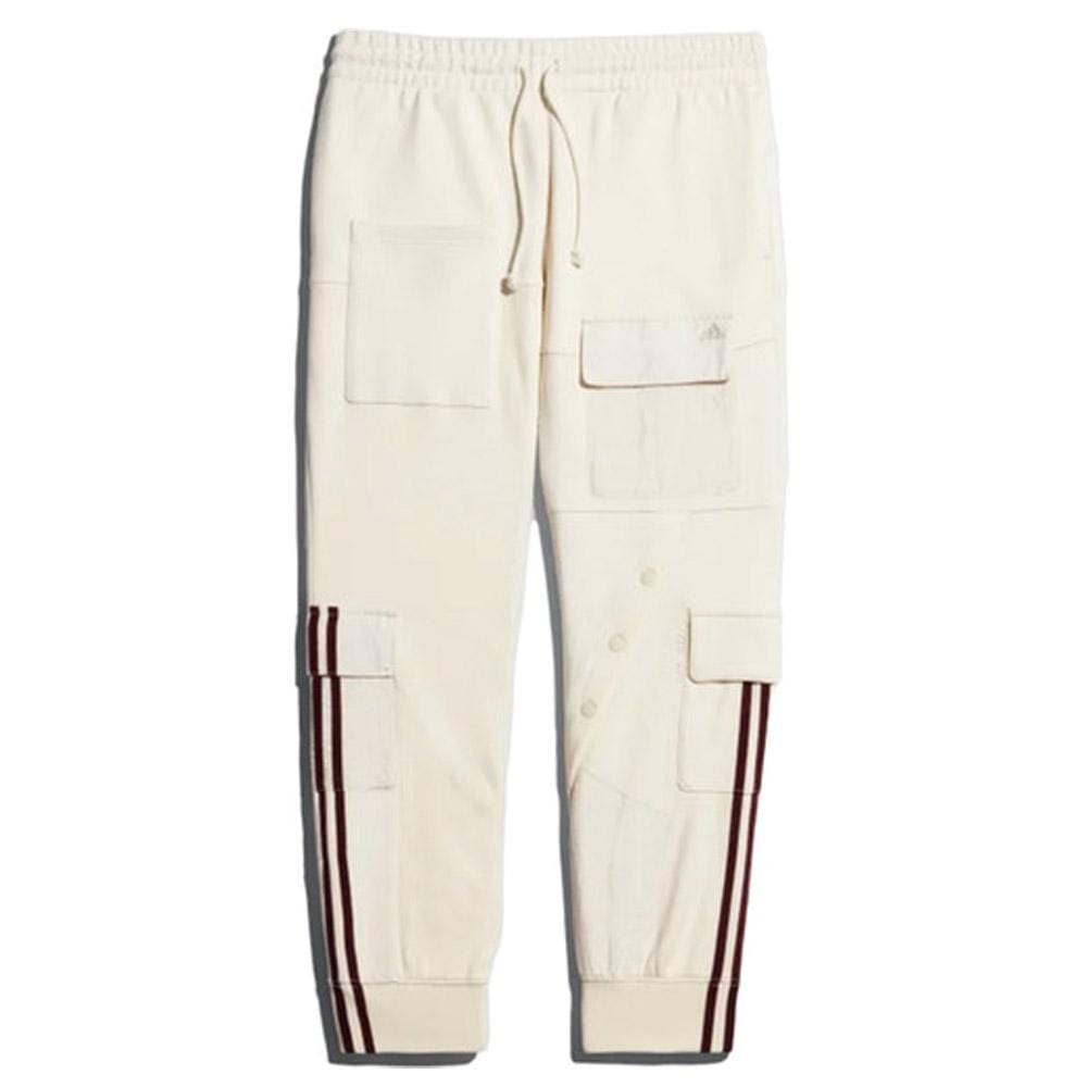 adidas Ivy Park Cargo Sweatpants Ecru Tint/Maroon — XXS — Side View