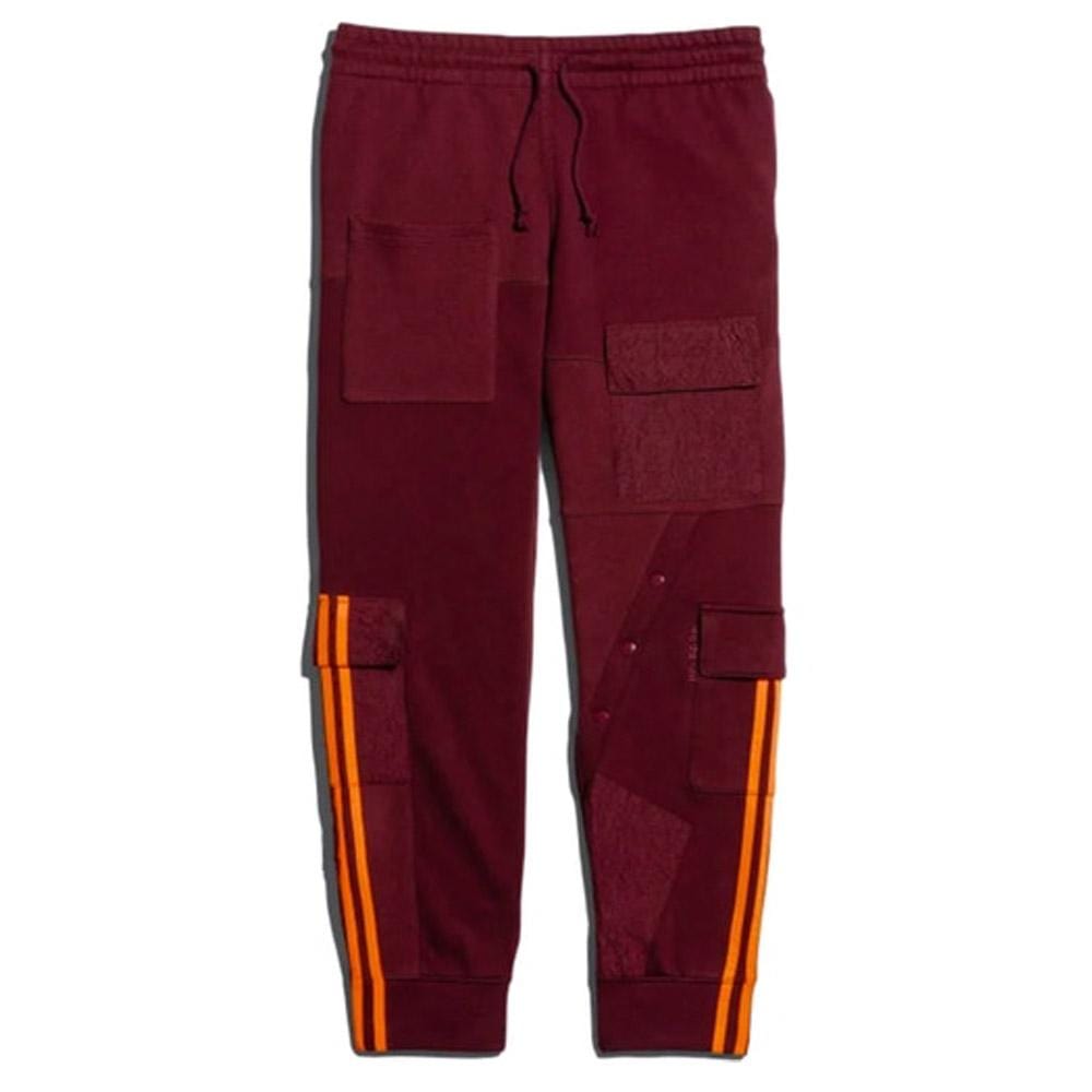 adidas Ivy Park Cargo Sweatpants Maroon/Solar Orange — XXS — Front View