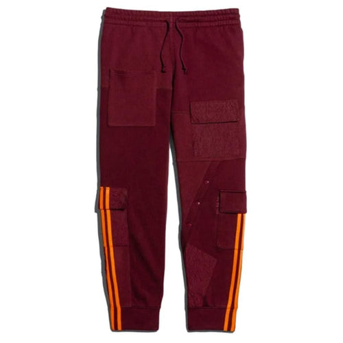 adidas Ivy Park Cargo Sweatpants Maroon/Solar Orange — XXS — Front View