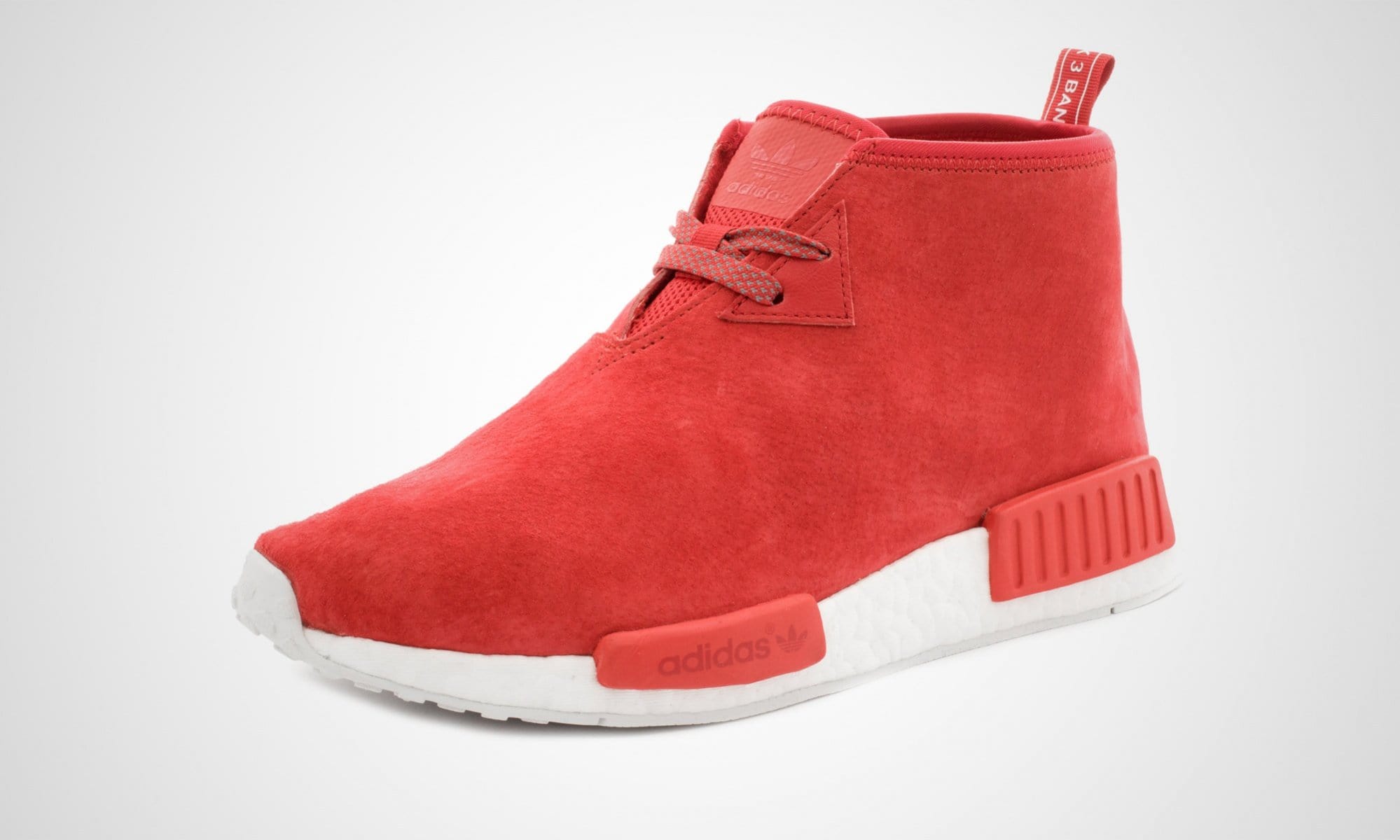 ADIDAS ORIGINALS NMD C1 CHUKKA BOOST (RED - WHITE) — UK 3.5 | EU 36 | US 4 — Back View