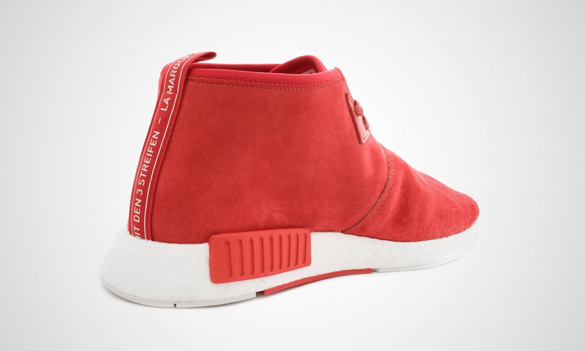 ADIDAS ORIGINALS NMD C1 CHUKKA BOOST (RED - WHITE) — UK 3.5 | EU 36 | US 4 — Top View