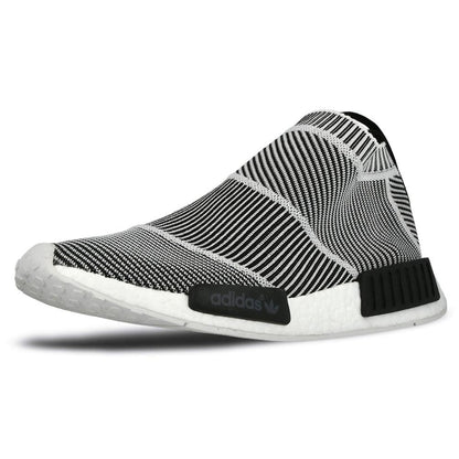ADIDAS NMD CITY SOCK PRIMEKNIT Core Black & Vintage White — UK 3.5 | EU 36 | US 4 — Side View