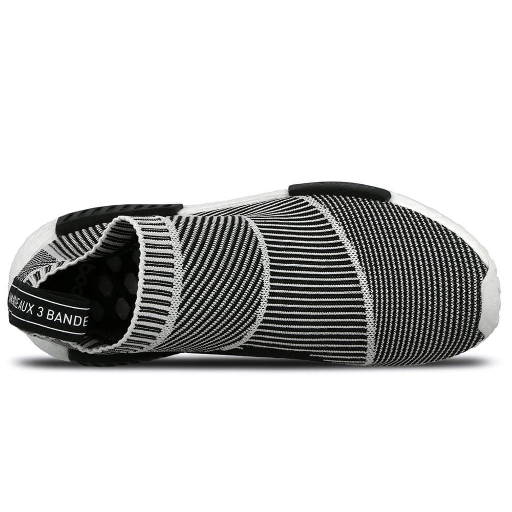 ADIDAS NMD CITY SOCK PRIMEKNIT Core Black & Vintage White — UK 3.5 | EU 36 | US 4 — Detail View