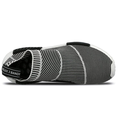 ADIDAS NMD CITY SOCK PRIMEKNIT Core Black & Vintage White — UK 3.5 | EU 36 | US 4 — Detail View