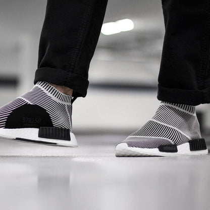 ADIDAS NMD CITY SOCK PRIMEKNIT Core Black & Vintage White — UK 3.5 | EU 36 | US 4 — Alternate View 7