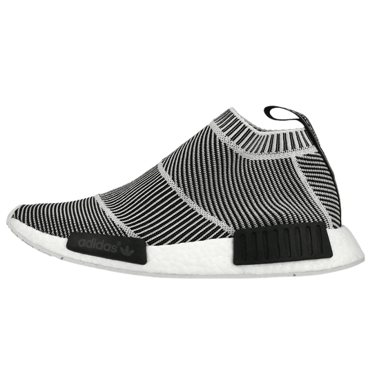 ADIDAS NMD CITY SOCK PRIMEKNIT Core Black & Vintage White — UK 3.5 | EU 36 | US 4 — Front View