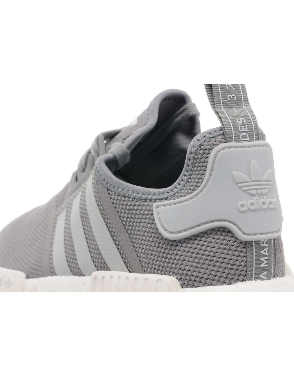 Adidas NMD_R1 GS Solid Grey — UK 3 | EU 35.5 | US 3.5 — Lifestyle View