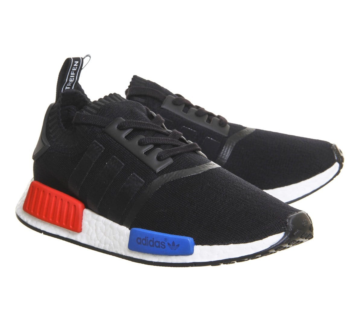 Adidas NMD Runner Primeknit Core Black-Lush Red — UK 3.5 | EU 36 | US 4 — Side View