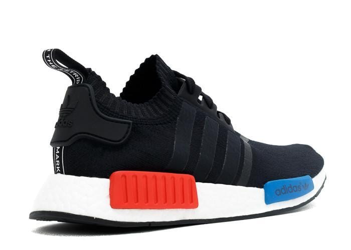 Adidas NMD Runner Primeknit Core Black-Lush Red — UK 3.5 | EU 36 | US 4 — Top View