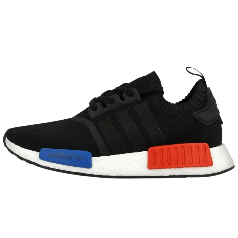 Adidas NMD Runner Primeknit Core Black-Lush Red — UK 3.5 | EU 36 | US 4 — Front View