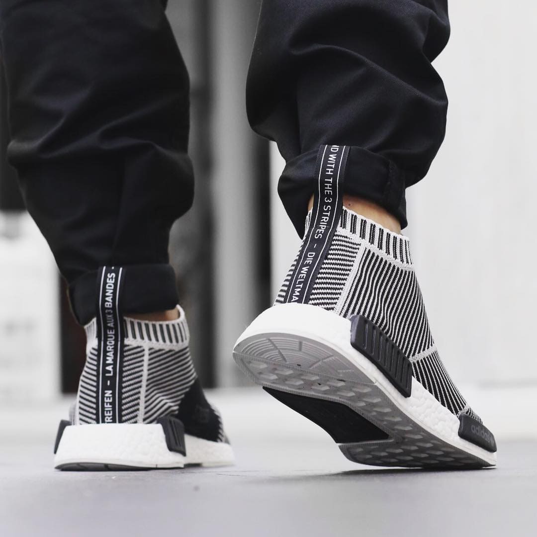 ADIDAS NMD CITY SOCK PRIMEKNIT Core Black & Vintage White — UK 3.5 | EU 36 | US 4 — Alternate View 8