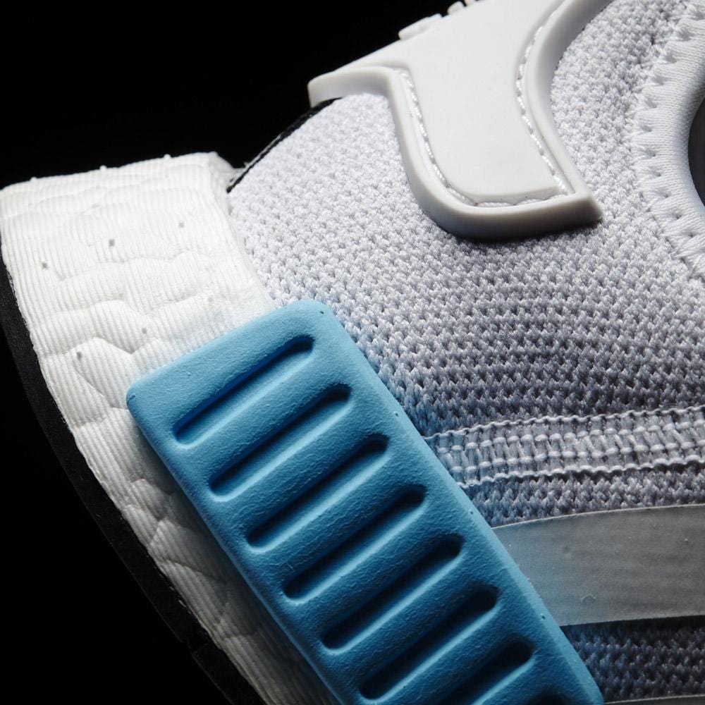 Adidas NMD_R1 Kids White-Bright Cyan — UK 3 | EU 35.5 | US 3.5 — Detail View