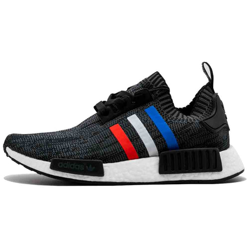 Adidas NMD_R1 Primeknit Tricolor Black — UK 3.5 | EU 36 | US 4 — Front View