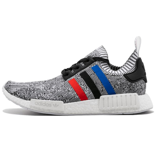 Adidas NMD_R1 Primeknit Tricolor White — UK 3.5 | EU 36 | US 4 — Front View