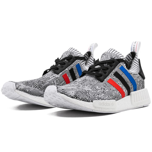 Adidas NMD_R1 Primeknit Tricolor White — UK 3.5 | EU 36 | US 4 — Side View