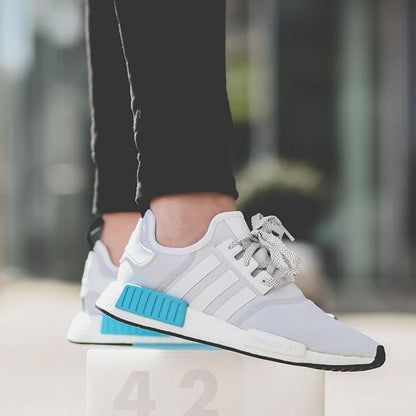 Adidas NMD_R1 Reflective White-Bright Cyan — UK 3.5 | EU 36 | US 4 — Alternate View 8