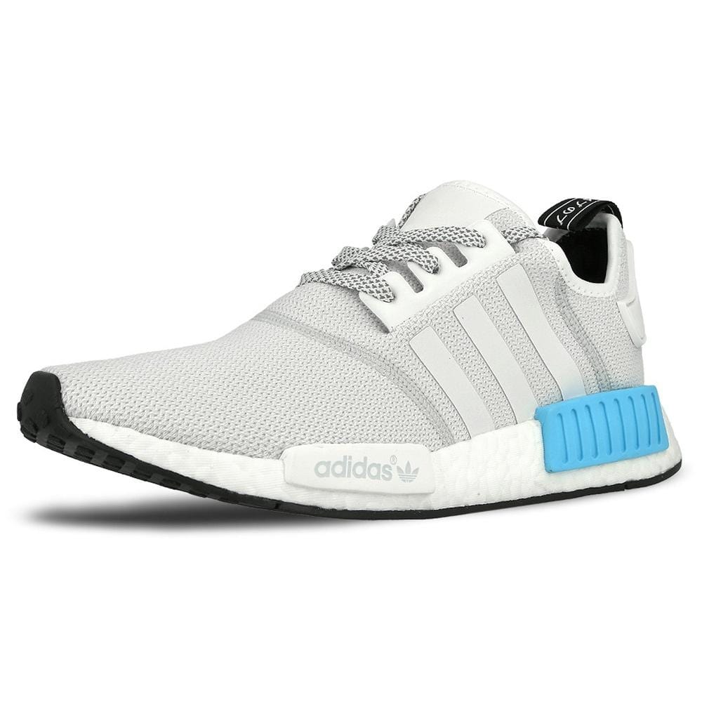 Adidas NMD_R1 Reflective White-Bright Cyan — UK 3.5 | EU 36 | US 4 — Top View