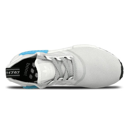 Adidas NMD_R1 Reflective White-Bright Cyan — UK 3.5 | EU 36 | US 4 — Detail View