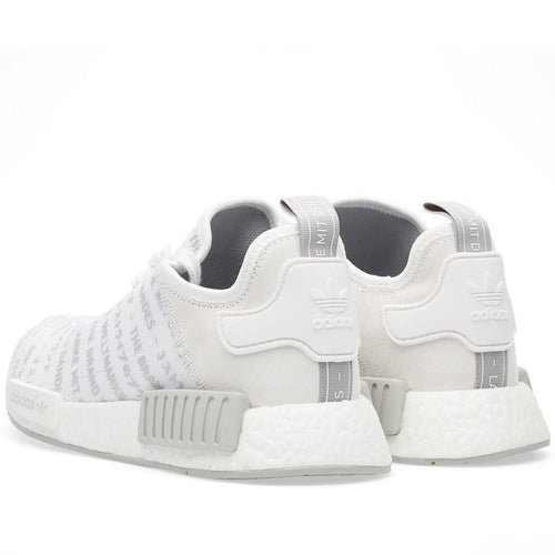 Adidas NMD_R1 White Blackout-Whiteout — UK 3.5 | EU 36 | US 4 — Side View