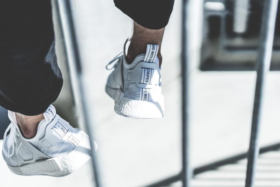 Adidas NMD_XR1 Primeknit White-Vintage White — UK 3.5 | EU 36 | US 4 — Alternate View 9