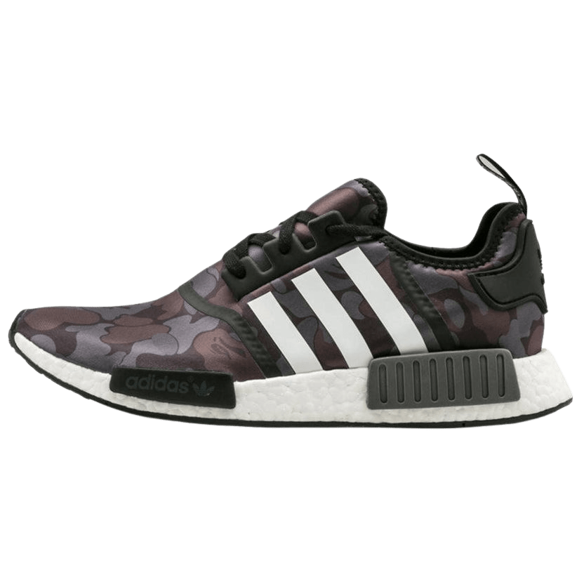 Bape x Adidas NMD_R1 Black Camo — UK 3.5 | EU 36 | US 4 — Front View