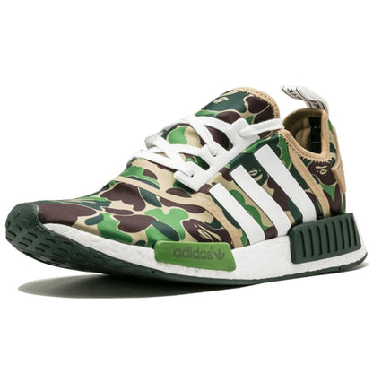 Bape x Adidas NMD_R1 Green Camo — UK 3.5 | EU 36 | US 4 — Top View