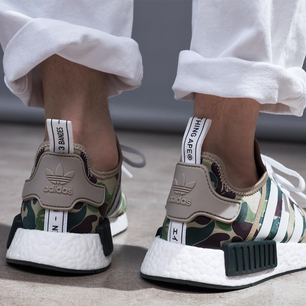 Bape x Adidas NMD_R1 Green Camo — UK 3.5 | EU 36 | US 4 — Alternate View 7