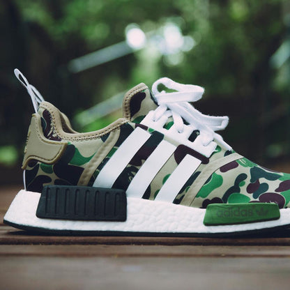 Bape x Adidas NMD_R1 Green Camo — UK 3.5 | EU 36 | US 4 — Alternate View 8
