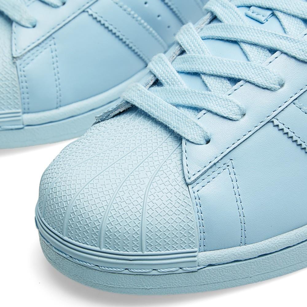 adidas Originals x Pharrell Williams Superstar 'Supercolor' Clear Sky — UK 3.5 | EU 36 | US 4 — Side View