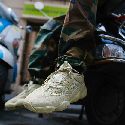 adidas Originals Yeezy 500 Supermoon Yellow — UK 3.5 | EU 36 | US 4 — Lifestyle View