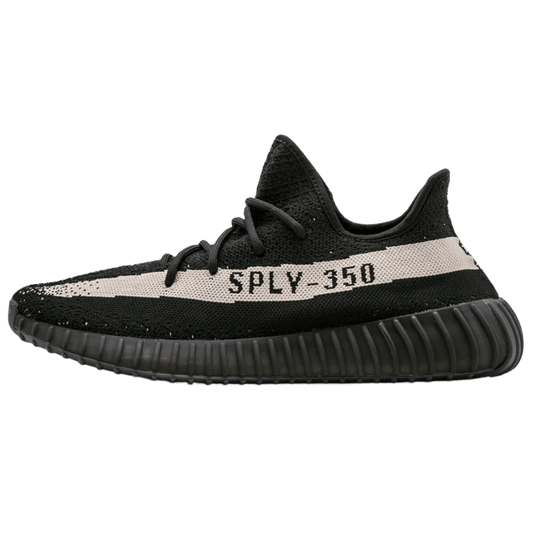 Adidas Originals Yeezy Boost 350 V2 Black-White — UK 3.5 | EU 36 | US 4 — Front View