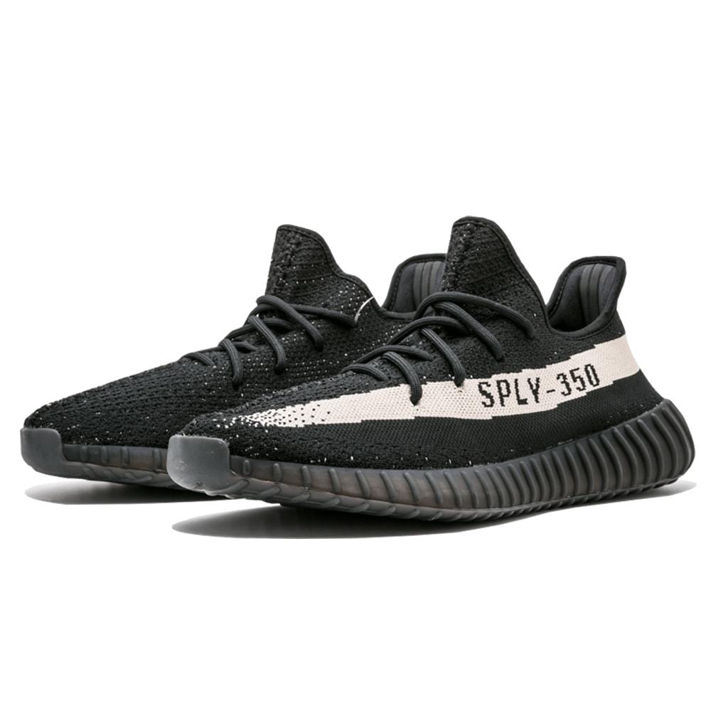Adidas Originals Yeezy Boost 350 V2 Black-White — UK 3.5 | EU 36 | US 4 — Side View