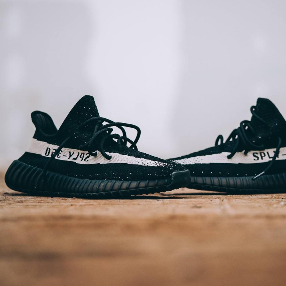 Adidas Originals Yeezy Boost 350 V2 Black-White — UK 3.5 | EU 36 | US 4 — Alternate View 8