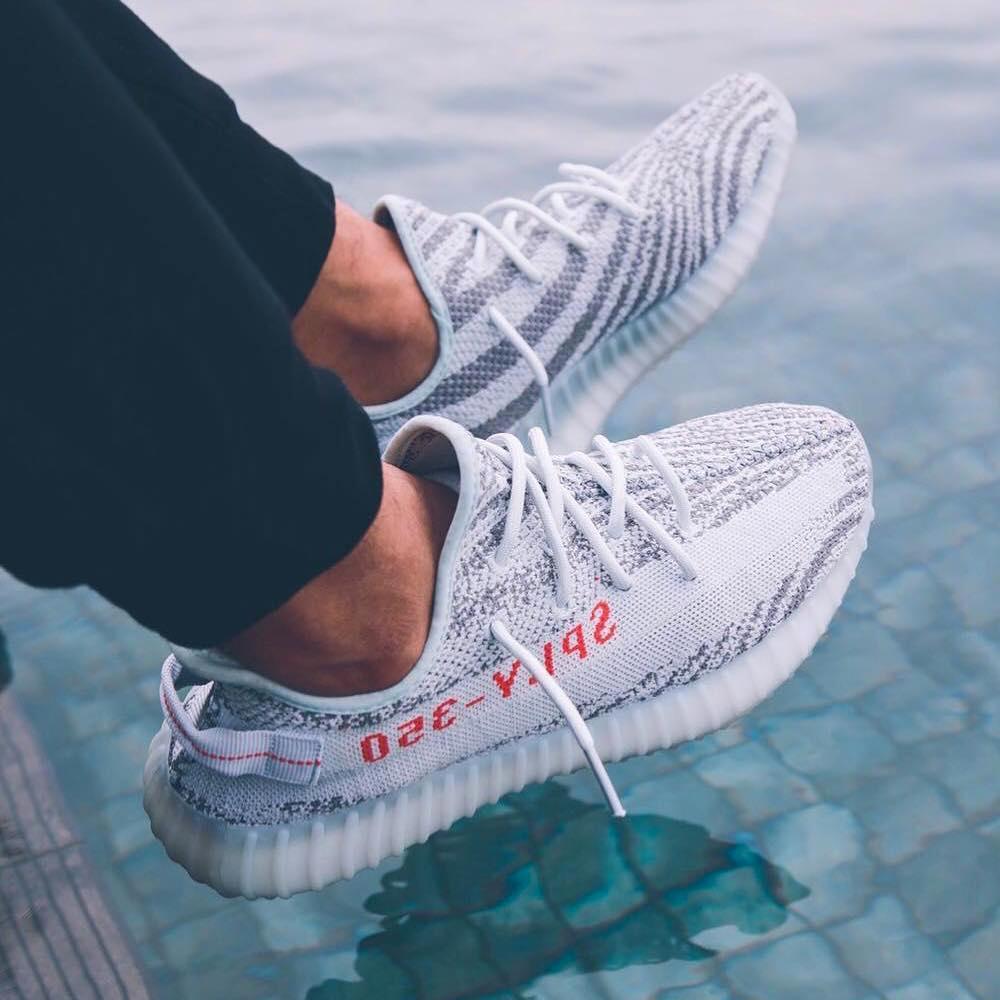 adidas Originals Yeezy Boost 350 V2 Blue Tint — UK 3.5 | EU 36 | US 4 — Detail View