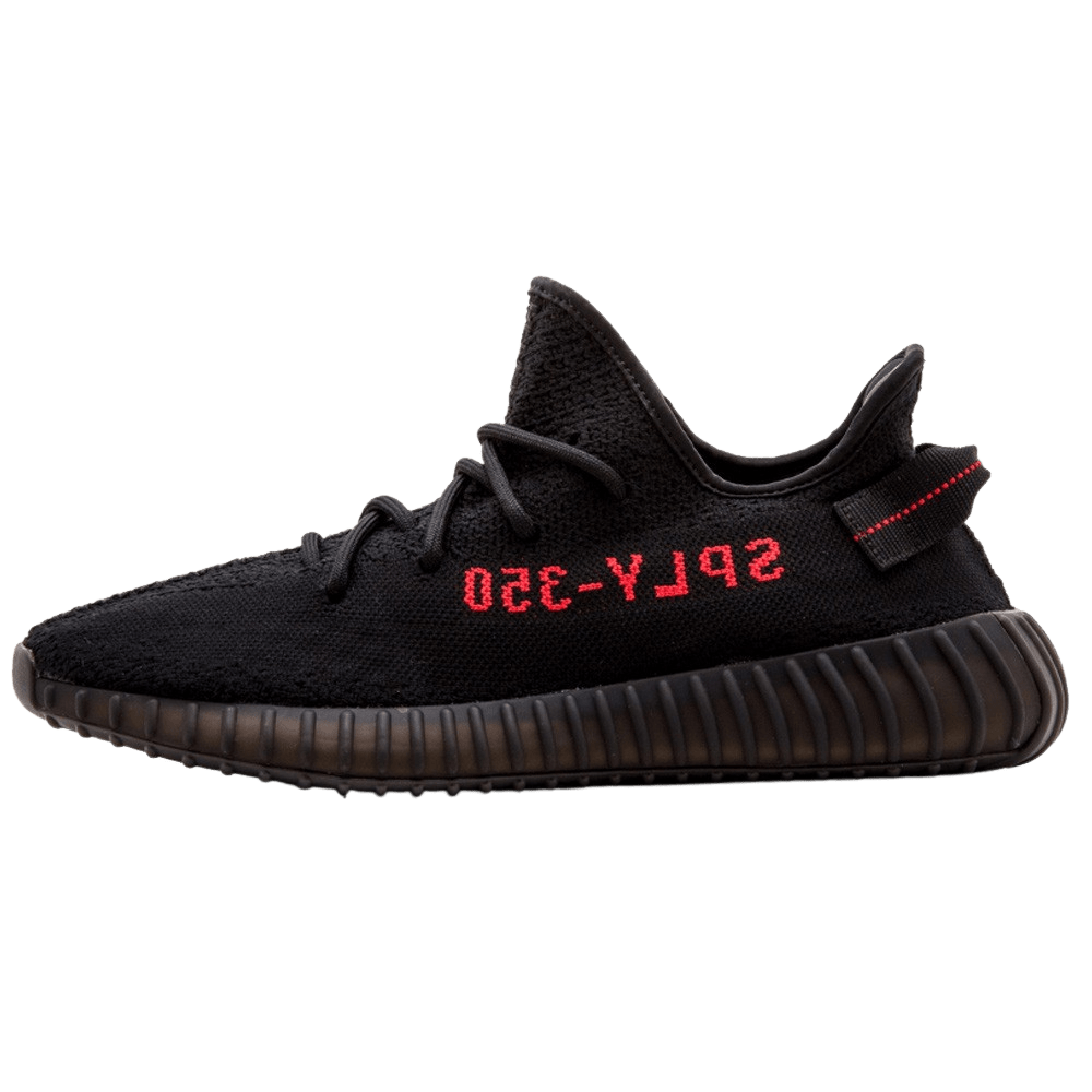 Adidas Yeezy Boost 350 V2 Core Black-Red — 3 UK | 35.5 EU — Front View