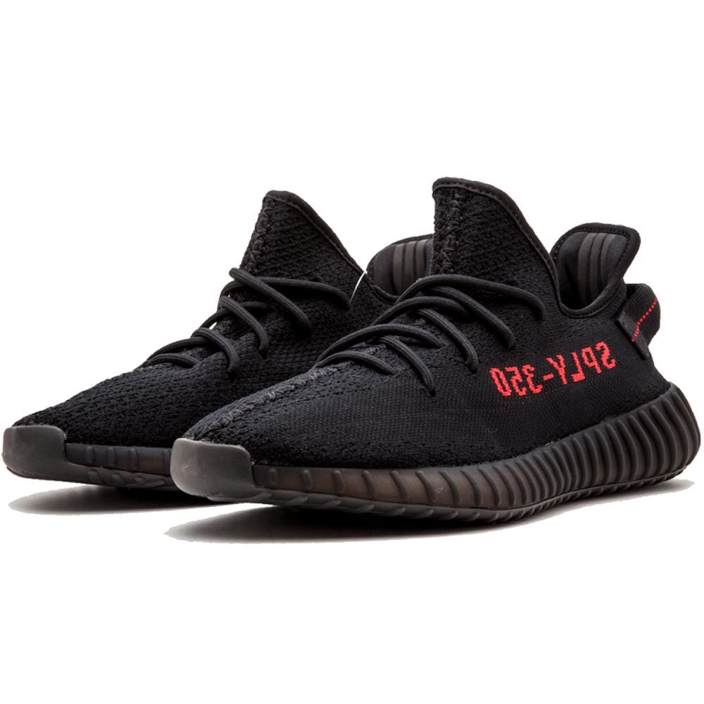 Adidas Yeezy Boost 350 V2 Core Black-Red — 3 UK | 35.5 EU — Side View