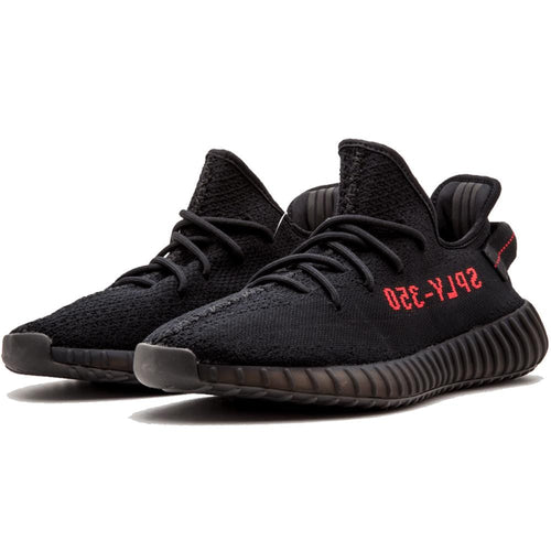 Adidas Yeezy Boost 350 V2 Core Black-Red — 3 UK | 35.5 EU — Side View
