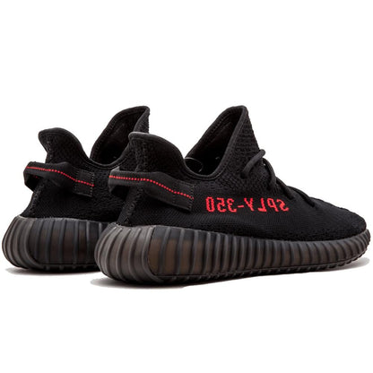Adidas Yeezy Boost 350 V2 Core Black-Red — 3 UK | 35.5 EU — Back View