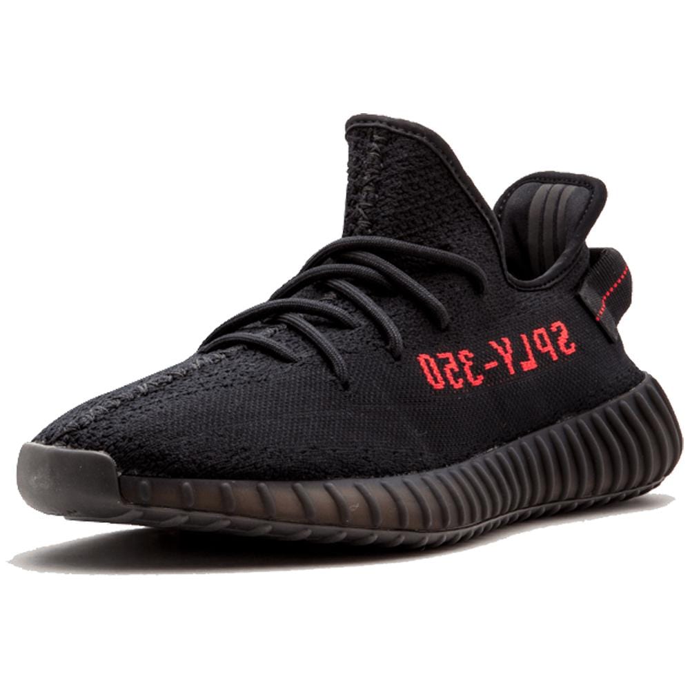 Adidas Yeezy Boost 350 V2 Core Black-Red — 3 UK | 35.5 EU — Top View