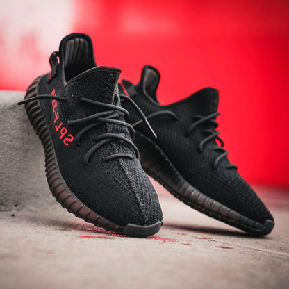 Adidas Yeezy Boost 350 V2 Core Black-Red — 3 UK | 35.5 EU — Lifestyle View
