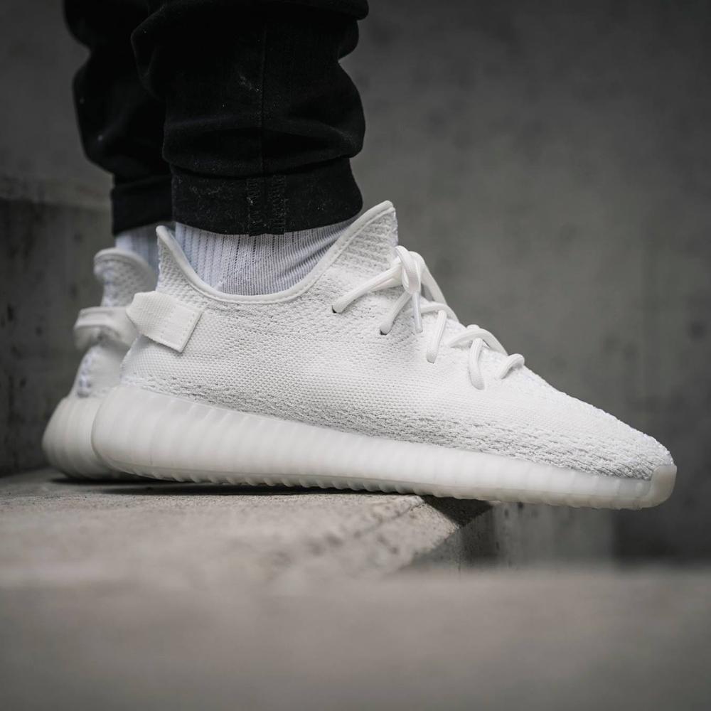 adidas Originals Yeezy Boost 350 V2 Cream White — 3 UK | 35.5 EU — Lifestyle View