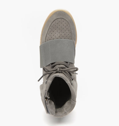 Adidas Originals Yeezy 750 Boost Light Grey-Gum — UK 3.5 | EU 36 | US 4 — Lifestyle View