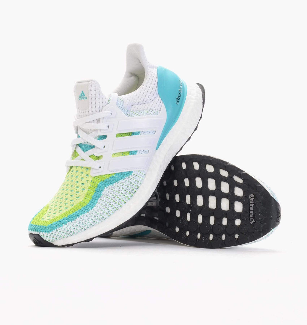 ADIDAS ULTRA BOOST - Halo-White-Semi Solar Slime — UK 3.5 | EU 36 | US 4 — Top View