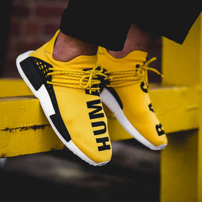 Pharrell Williams x Adidas Originals HU NMD Yellow — UK 3.5 | EU 36 | US 4 — Side View