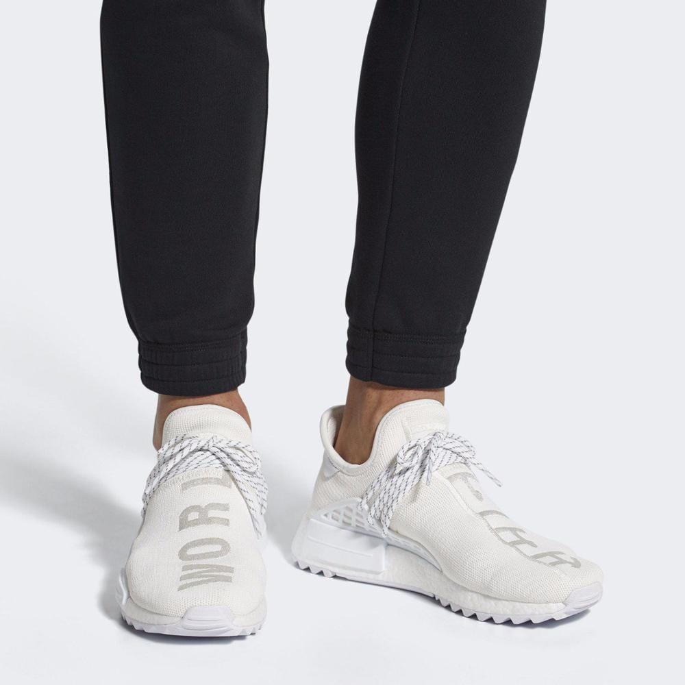 Pharrell x adidas NMD HU Trail Blank Canvas — UK 3.5 | EU 36 | US 4 — Lifestyle View